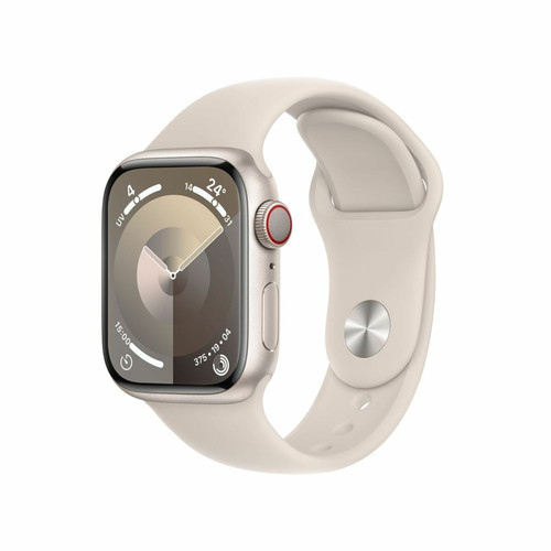 Apple - Apple Watch Series 9 GPS 41mm boîtier Aluminium Stellaire avec Bracelet Sport Lumière Stellaire S/M Apple - Bonnes affaires Objets connectés