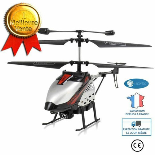Drone connecté marque generique hélicoptère télécommandé MINI Drone avec Caméra Jouet Maintien d'altitude Avion 4 canaux 2.4G pour Enfant et Adulte extérieur