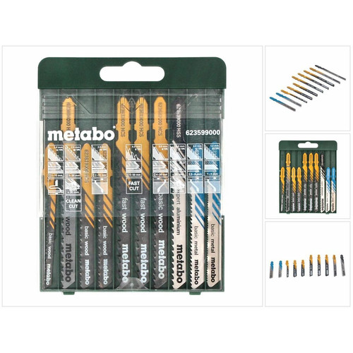 Metabo - Metabo Set de lames de scie sauteuse à queue en T pour métal bois plastique 10 pcs. (623599000) Metabo - Lame de scies sauteuses Scies sauteuses
