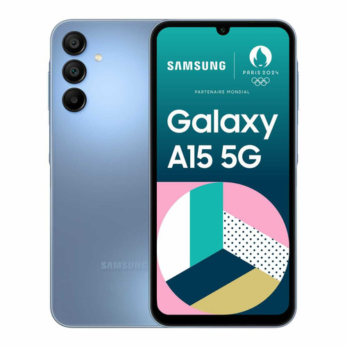 Samsung - Galaxy A15 - 5G - 4/128 Go - Bleu Samsung - Bonnes affaires Samsung Galaxy