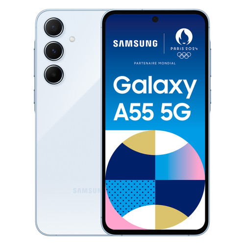 Samsung - Galaxy A55 - 5G - 8/128Go - Bleu Samsung - Smartphone Samsung