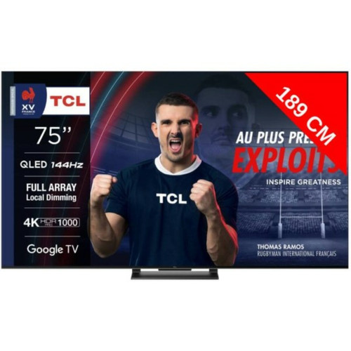 TCL - TV QLED 4K 189 cm 75QLED870 - Google TV TCL - Black Friday TV QLED