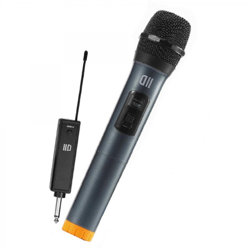 We - D2 Microphone Dynamique Omnidirect sans fil , avec écran Récepteur Rechargeable, Jack 6.35mm ORANGE We  - Sono et éclairages de soirée