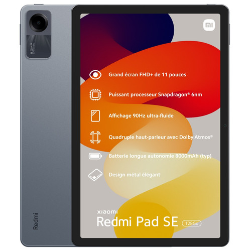 XIAOMI - Tablette Tactile Xiaomi Pad SE  8/256Go - WiFi - Gris XIAOMI  - Printemps des Marques : produits XIAOMI