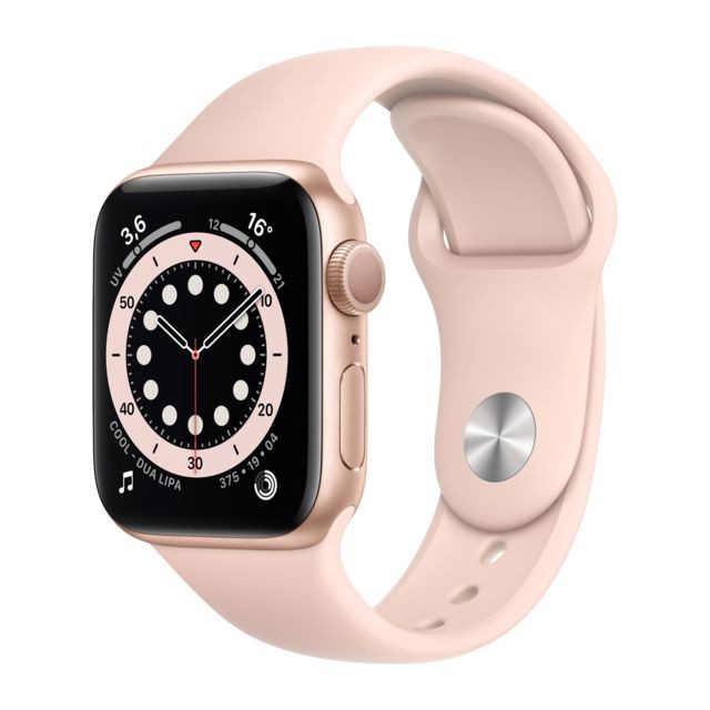 Apple - Watch Series 6 - GPS - 40 - Alu Or / Bracelet Sport Rose - Regular Apple - Apple reconditionné
